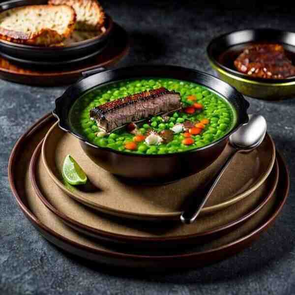 Гороховый суп с копчеными ребрышками